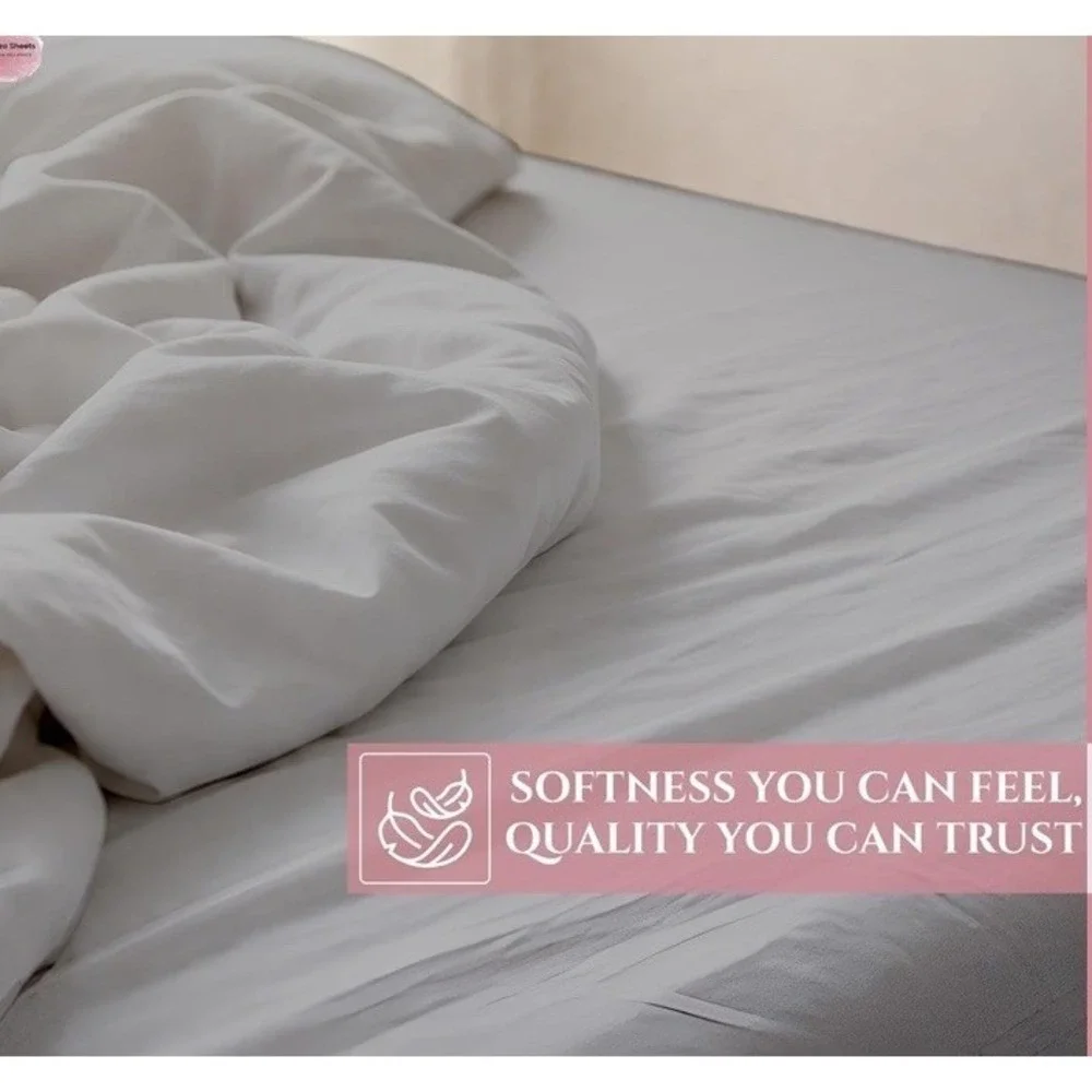 MyGiza Sheets 5 Pcs  Split King Sheet Sets for Adjustable Bed, 100% Giza Cotton